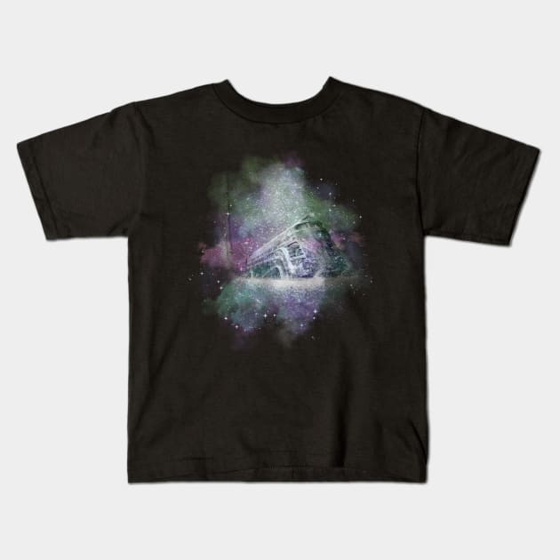 Snowpiercer Train Clouds Kids T-Shirt by Bevatron